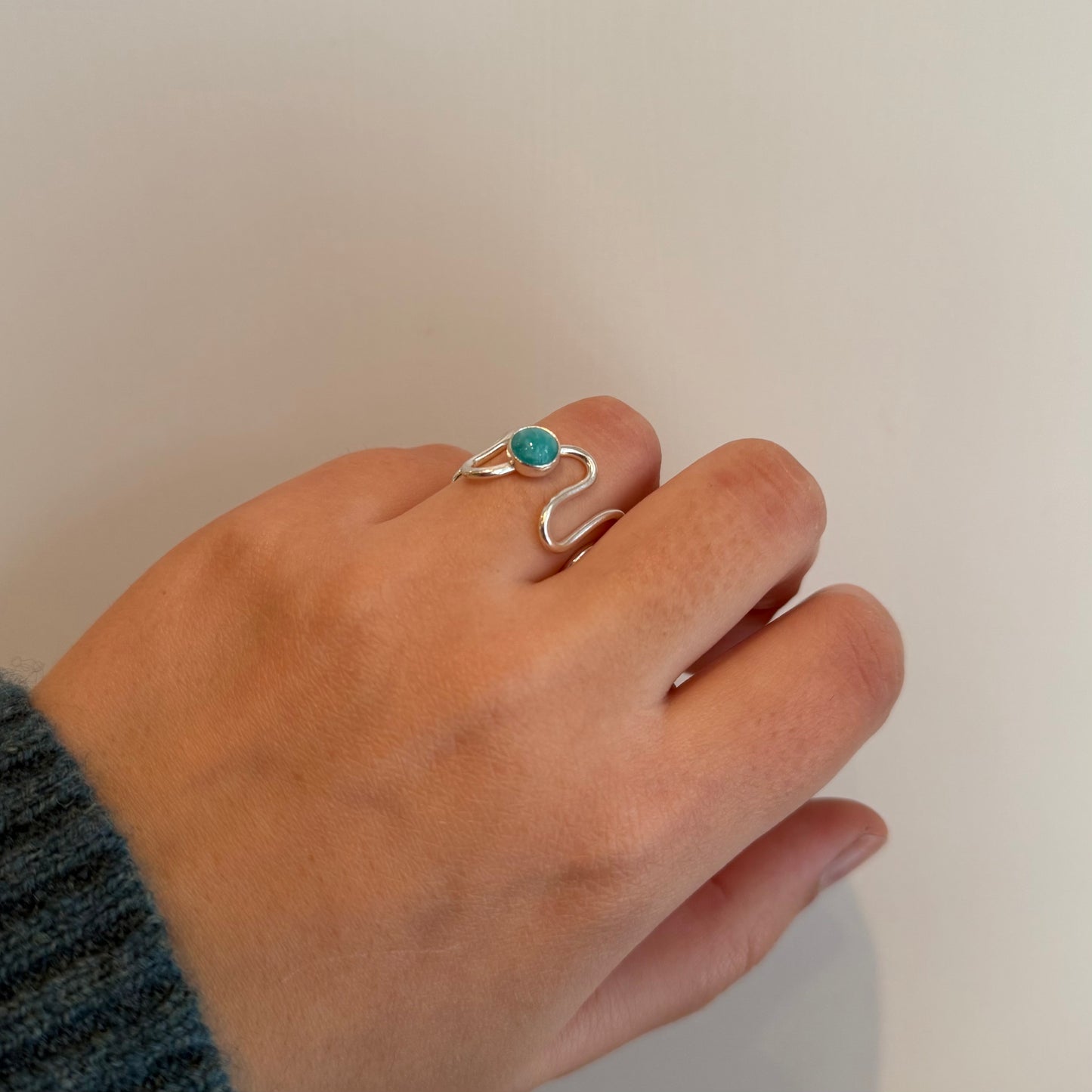 Turquoise ripple ring