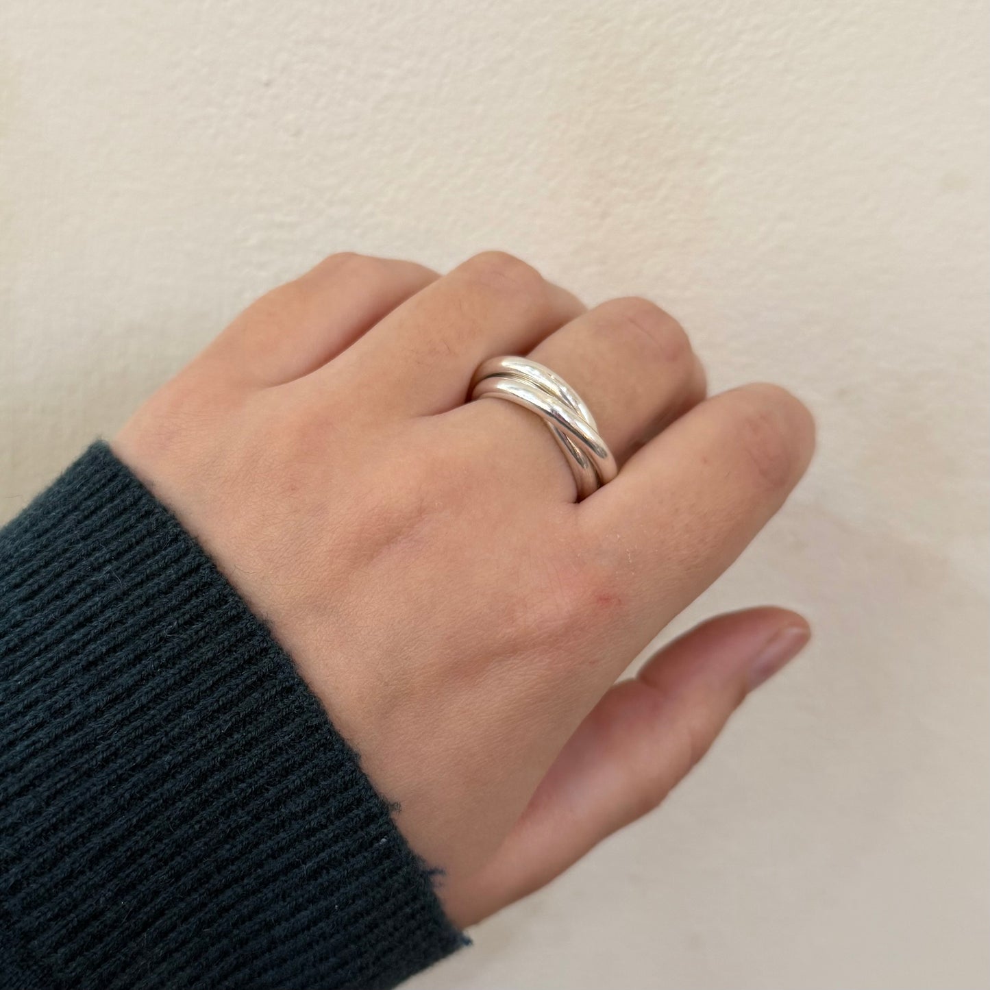 Chunky Silver Russian Wedding Ring