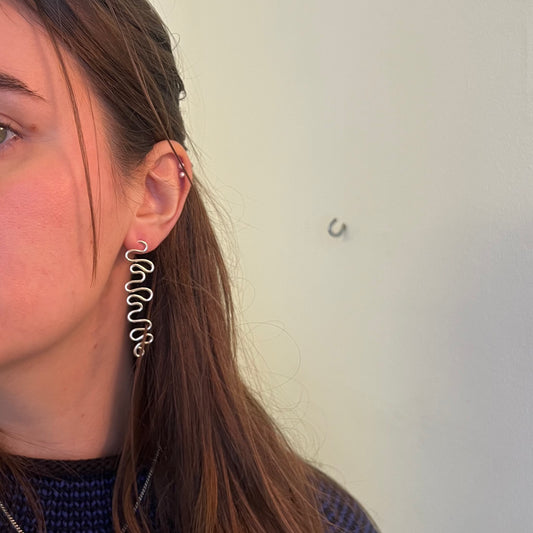Ripple drop earrings
