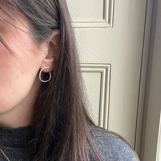 Irregular hoop earrings