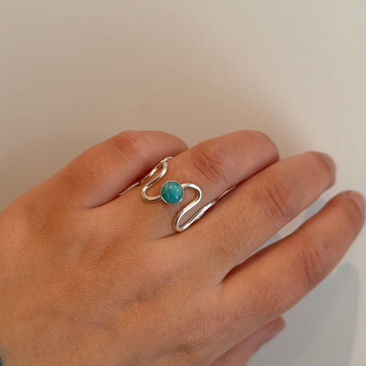 Turquoise ripple ring