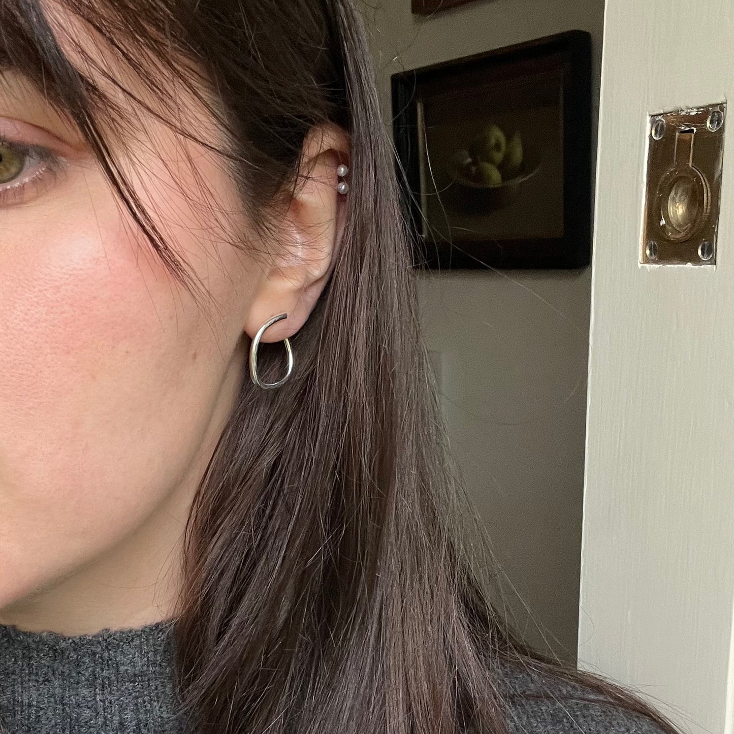 Irregular hoop earrings