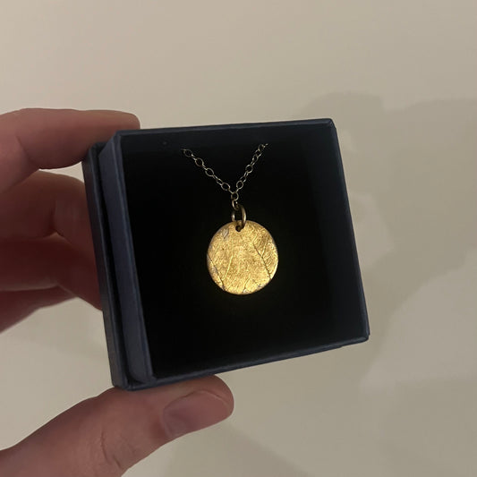 Gold leaf necklace