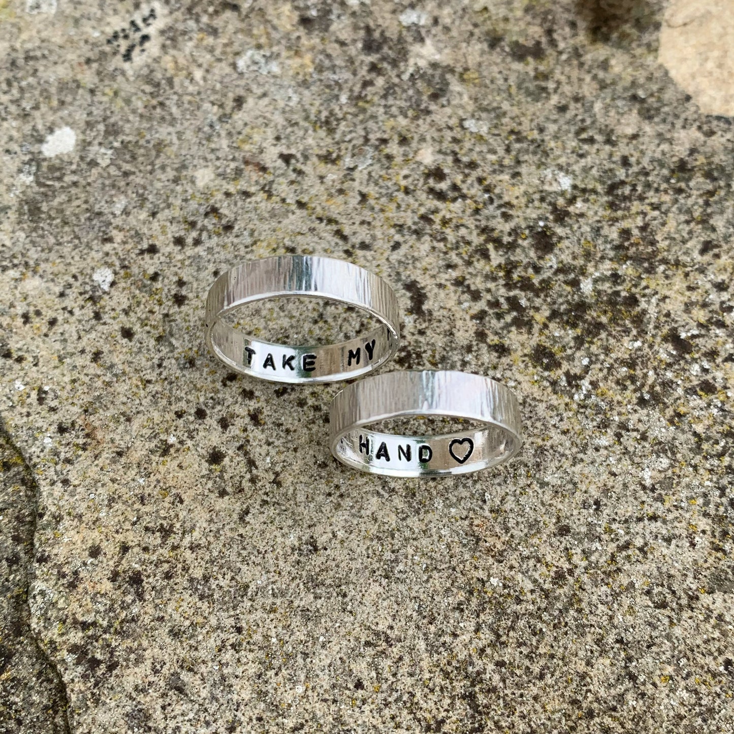 Sterling silver ring with engraving