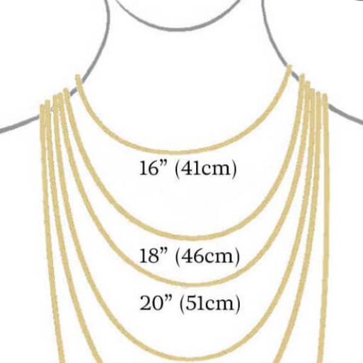 Necklace length chart.