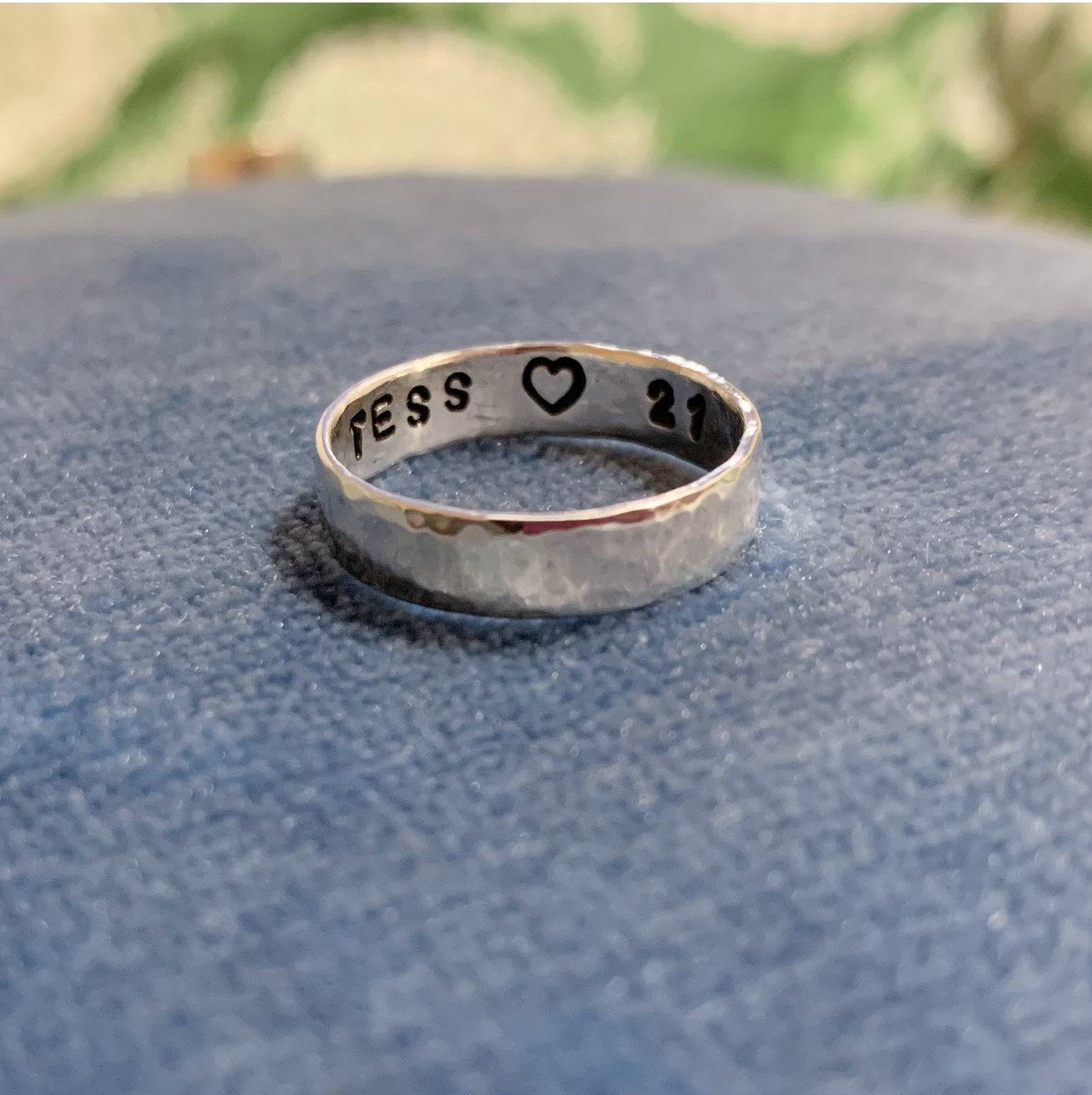 Silver ring 2025 name engraved